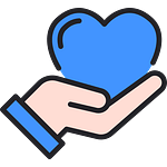 An icon of a hand holding a coin with a stem and leaf coming from the coin